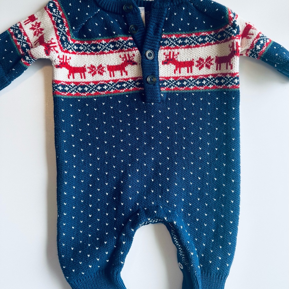 Festive Blue and Red Kids One Piece